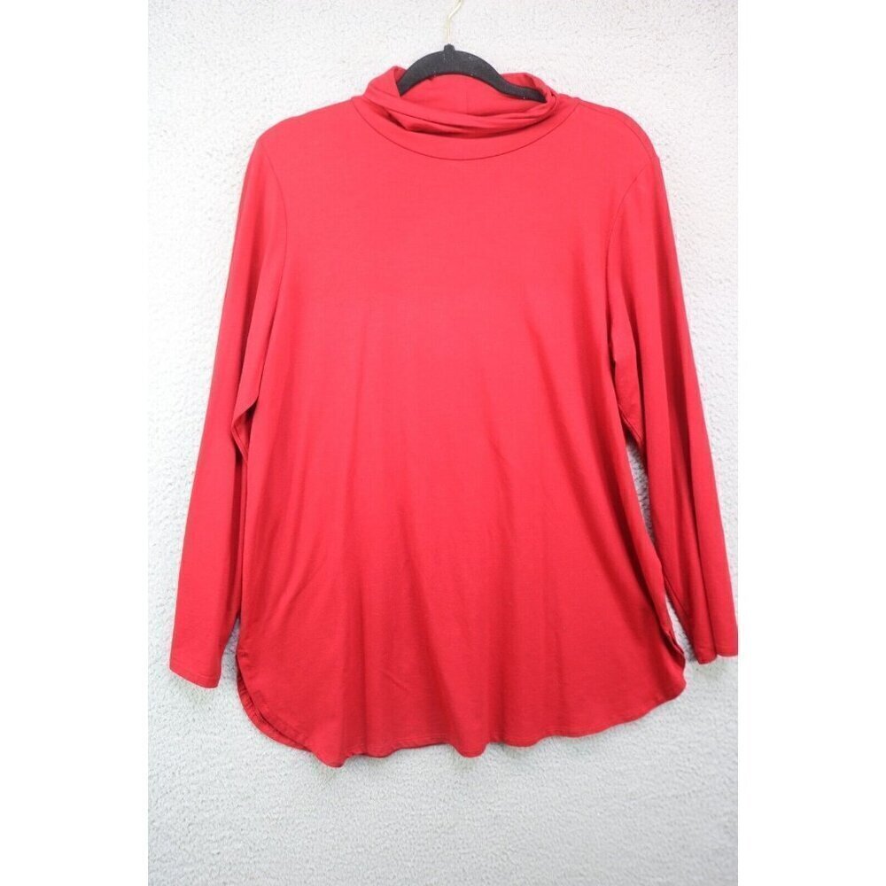 J.Jill Luxe Supime Shirttail Turtleneck Tunic-Size Large